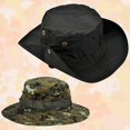thumbnail image 4 of Sun Hat Snap Closure Wide Brim Multipurpose Camouflage Bucket Boonie Hat for Hunting, 4 of 10