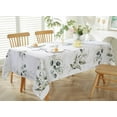 thumbnail image 3 of Spring Summer Tablecloths for Rectangle Tables 52x70 Inch, Washable Eucalyptus Fabric Table Cloth,Waterproof Green Leaves Floral Tablecloth for Picnic Dinner Outdoor, 3 of 7