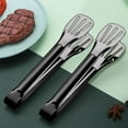 thumbnail image 4 of 4 PCS Serving Tongs Black Tongs 9 Inch Serving Utensils Stainless Steel Serving Tongs for Salad Buffet Appetizer Dessert Tong for Food Parties, 4 of 12