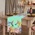 thumbnail image 2 of Table Runners 60 Inches Long Dress Scarves, Teal Green Hummingbirds Farmhouse Kitchen/Dining Table Runner, Small Coffee Tablerunners, Spring Watercolor Flowers Plant 13x60 Inch, 2 of 9