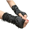 thumbnail image 3 of Women's punk fingerless gloves festival clothing party special hole gloves 1 pair, 3 of 5