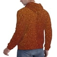 thumbnail image 6 of Lsque Orange Glitter Pattern Casual Men's Hoodie,Hooded Sweatshirt with Kangaroo Pocket,Pullover Hoodie-Large, 6 of 7