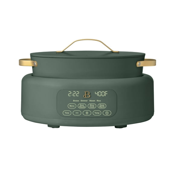 Beautiful 10 in 1, 6 Qt Electric Multi-Cooker, Thyme Green by Drew Barrymore