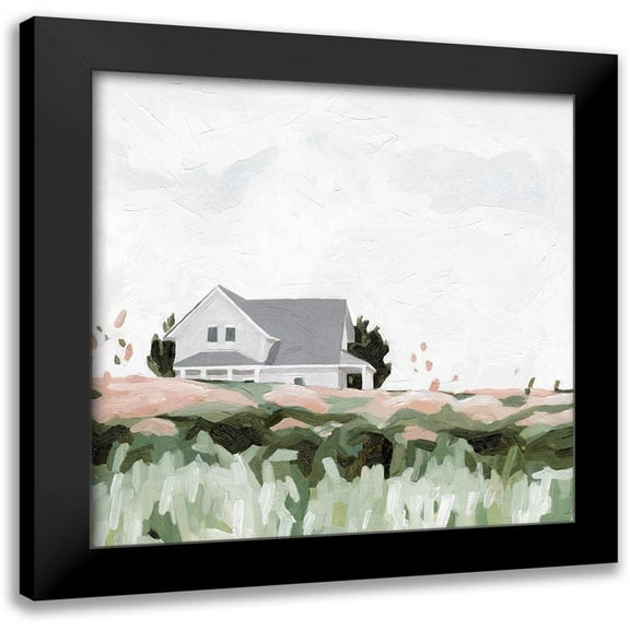 Scarvey, Emma 12x12 Black Modern Framed Museum Art Print Titled - Custom House on a Hill I