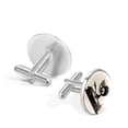 thumbnail image 3 of Turntable Elegant Stainless Steel Cufflink Set for Formal Attire, Made of Stainless Steel, Ideal for Special Occasions, 3 of 6