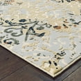 thumbnail image 3 of 6' X 9' Grey And Gold Abstract Power Loom Stain Resistant Area Rug, 3 of 5