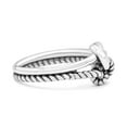 thumbnail image 2 of Stylish New Design Loop Knot Rope And Infinity Double Row Oxidized Thumb Ring Band Size 8, 2 of 5