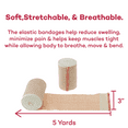 thumbnail image 3 of Dealmed Elastic Bandage Wrap 3" with Self Closure, Stretched Compression (10 Rolls/Box), 3 of 6