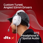 HyperX Cloud III – Wired Gaming Headset, PC, PS5, Xbox Series X|S, Angled 53mm Drivers, DTS Spatial Audio, Memory Foam, Durable Frame, Ultra-Clear 10mm Mic, USB-C, USB-A, 3.5mm – Gray/Red