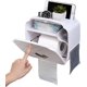 thumbnail image 1 of Soporte para papel higiénico, Soporte para papel higiénico montado en la pared, Dispensador de papel impermeable/a prueba de polvo y Portarrollos para baño/inodoro (Blanco) JFHHH pequeña, 1 of 5