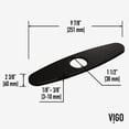 thumbnail image 4 of VIGO 10 in. Kitchen Sink Faucet Hole Cover Deck Plate For 1 or 3 Hole in Matte Black, 4 of 9