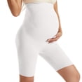 thumbnail image 2 of ShomPort Maternity Biker Shorts Seamless Shapewear Over The Belly Workout Yoga Shorts Pregnancy Belly Support Leggings, 2 of 5