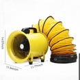 thumbnail image 3 of Explosion Proof Industrial Bathroom Ventilation Fan – 10 Inch Axial Blower, 3300 RPM, 7 Blades, IP44 Waterproof, Heavy Duty Portable Utility Exhaust with 33FT/10M Flexible Duct Hose – Ideal for Baseme, 3 of 7