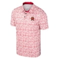 thumbnail image 2 of Men's Colosseum Red Maryland Terrapins It's Time! Allover Print Polo, 2 of 3