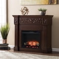 thumbnail image 3 of Bowery Hill Modern Carved Touch Screen Electric Fireplace in Rich Espresso, 3 of 3