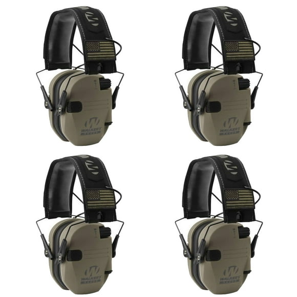 Walker's Razor Slim Tireur Protection Auditive Électronique avec Cache-Oreilles, (Lot de 4)