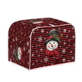 thumbnail image 2 of ZUXONGSY Christmas Snowman Stripes Toast Cover 2 Slice Toaster Bread Maker Cover Wide Slot Quilted Two Slice Toaster Appliance Dust-Proof Cover Anti-Sputtering Xmas Decor, 2 of 7