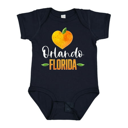 

Inktastic Orlando Florida Orange in Heart Gift Baby Boy or Baby Girl Bodysuit