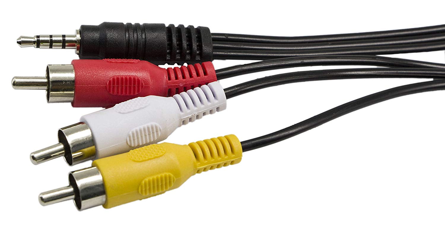3.5 mm to rca av camcorder video cable,3.5mm male to 3rca male plug stereo audio video aux cable