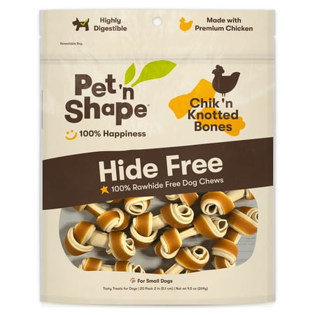 UPC: 0032657301056 | Pet n Shape Hide Free Chik n Knot Bones 20 Count 9.5 oz – Rawhide Free Dog Treats – No Hide Alternative Chew Treat for All Life Stages 0