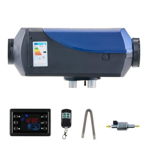 KFFKFF Portable Diesel Air Heater, 8KW, DC 12V/24V, Compact Heater with Remote Control and LCD Display, Efficient Heating, Quiet Operation, 2.6 Gal Fuel Tank for Cars, Vans, RVs, Campers, and Trucks