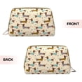 thumbnail image 3 of Rateoe Dachshund Dog for Travel Makeup Bag,Large Capacity Cosmetic Bags for Women,Waterproof Portable Pouch Open Flat Toiletry Bag Make up Organizer, 3 of 8