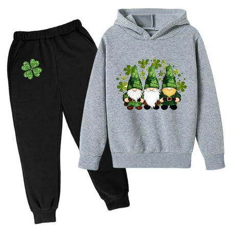 

Kids Hoodie Sweatshirt And Sweatpants Irish Festival Pullover Hoodie Set Tracksuit 2 Piece Outfits
