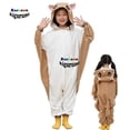 thumbnail image 1 of Family (100-200cm) Cartoon Pajamas Couple Halloween Cosplay Costume Kids Brown Animal Flying Mouse Onesies Raccoon Kigurumi, 1 of 4