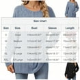 thumbnail image 3 of Lenpel Women's Tunic Tops Ribbed Knit Long Sleeve Crew Neck Side Split Loose T Shirts Soft Casual Tee Blouses Fall Fashion Outfits(Blue,Small), 3 of 7