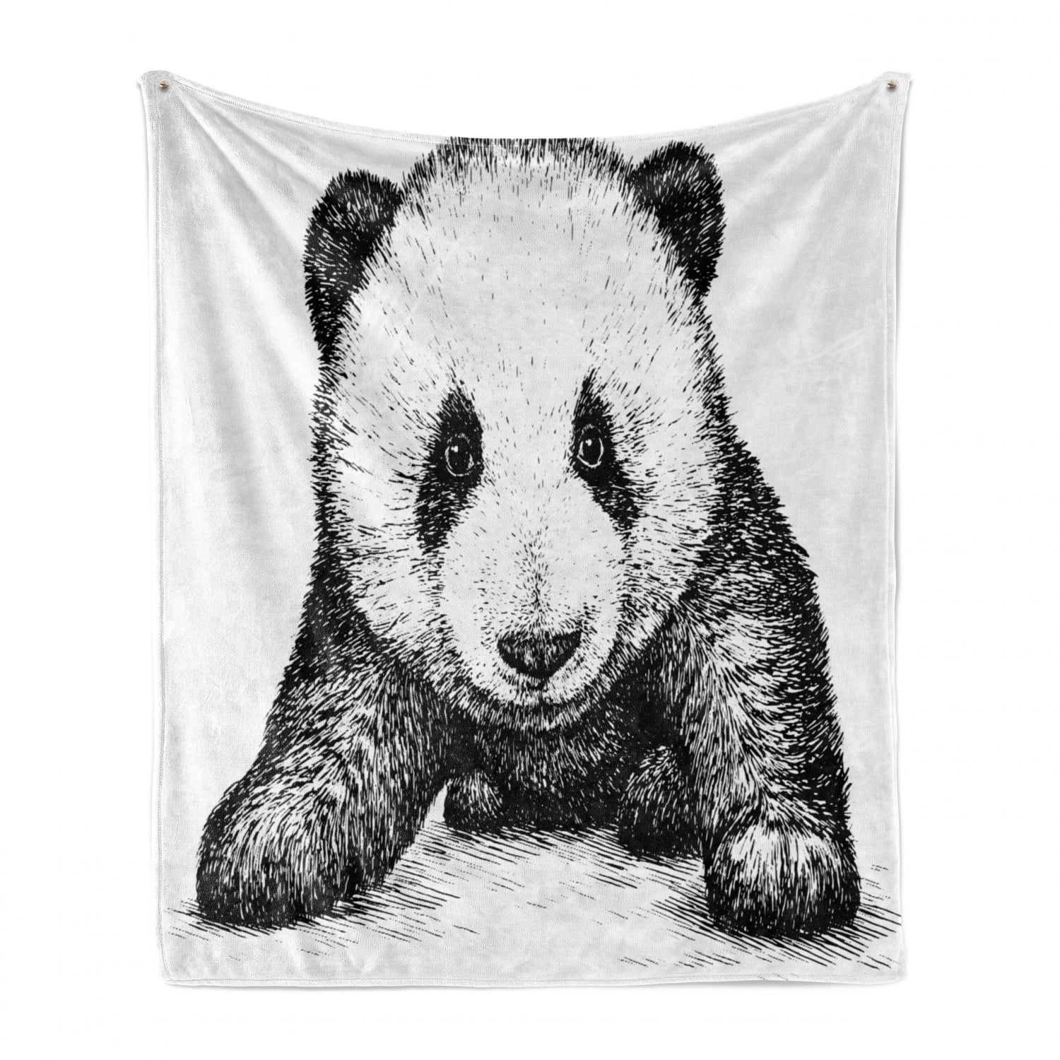 Panda Soft Flannel Fleece Throw Blanket Baby Panda Bear Illustration Sketch Style Artwork Nature Wild Animals Theme Cozy Plush For Indoor And Outdoor Use 70 X 90 Black White By Ambesonne Panda Soft Flannel Fleece Throw Blanket Baby Panda Bear Illustration Sketch Style Artwork Nature Wild Animals Theme Cozy Plush For Indoor And Outdoor Use 70 X 90 Black White By Ambesonne