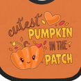 thumbnail image 4 of Inktastic Cutest Pumpkin in the Patch with Orange Heart Boys or Girls Baby Bib, 4 of 4