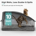 thumbnail image 5 of Siooko Extra Large Stainless Steel Cat Litter Box, XL Litter Boxes for Big Cats & Multiple Cats, Metal Litter Box with High Sides with Scoop, Easy to Clean, Dark Gray, 5 of 8