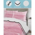 thumbnail image 3 of Twin XL Quilt Bedding Set, Pink Coastal Reversible Summer Quilt 3 Pieces, Summer Ocean Sea Ombre Starfish Corals Lightweight Bedspreads Coverlets with 2 Pillow Shams for All Seasons, 3 of 5