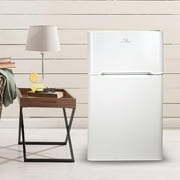 Commercial Cool CCRD32W Compact Double Door Refrigerator with True Freezer, 3.2 Cu. Ft. Mini Fridge, White