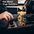 thumbnail image 5 of 30 oz Sunflower Orange Flip Straw Tumbler with Top Handle for Sunflower Orange Lover Resuable Vacuum Insulated Flip Top Water bottle for Home Office Car, 5 of 5