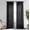 Black, variant on Linen Curtains, Light Filtering Sheer Window Treatments, Boho Floor to Ceiling Curtains for Bedroom Aesthetic Living Room, 84 Inches Long, 2 Panels Set