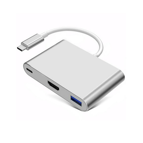 3 in 1 USB Type-C to HDMI+USB3.0+TYPE C Multiport Charging Converter HUB Adapter