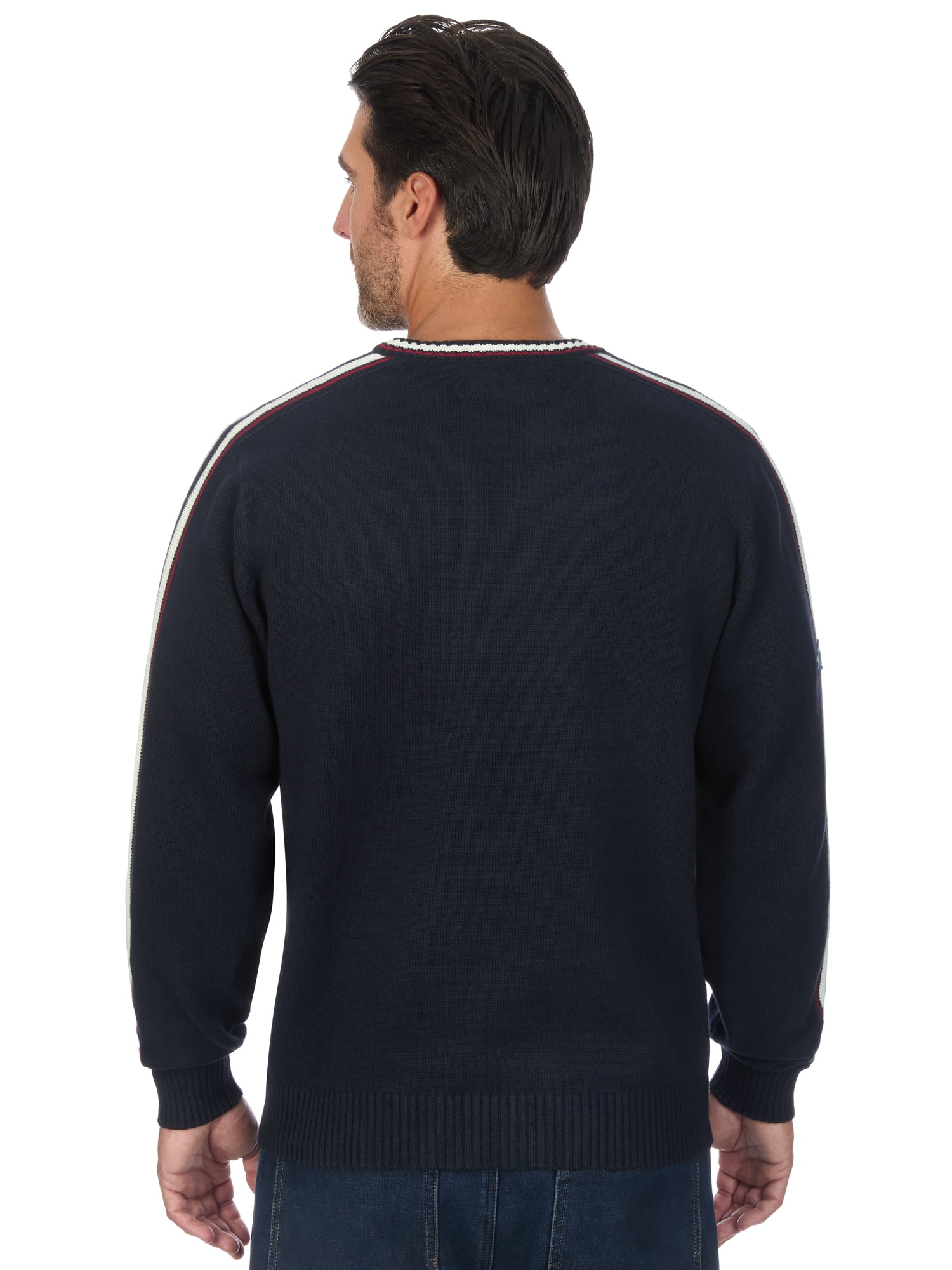 U.S. Polo Assn Men's Striped Sleeve Crew Neck Sweater