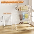thumbnail image 5 of WEXLYN Collapsible Premium Steel Residential Clothes Drying Rack, White, 5 of 7