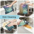 thumbnail image 2 of Yayeee 6 Pack Kitchen Dish Cloths for Washing Dishes Soft Absorbent Microfiber Towels, Moonlight Forest, 2 of 9