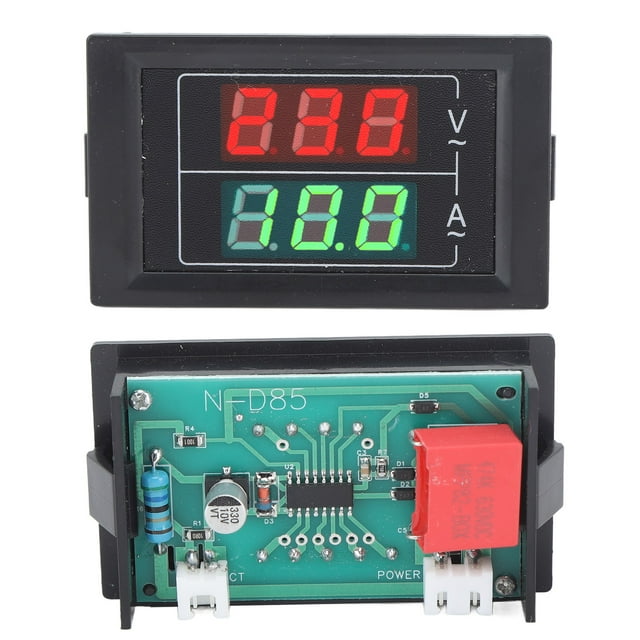 Medidor De Voltaje De Corriente CA, Pantalla LED Probador De Energía Digital Tamaño Compacto 60-500V 0-100A Alta Eficiencia Para Detección Eléctrica