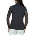 thumbnail image 2 of IBKUL Adult Female Solid Mock Neck Long Sleeve Top, Color: Charcoal, Size: L (80000-CHR-L), 2 of 3