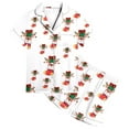 thumbnail image 1 of TZEWGL Night Shirt For Girl Satin Silk Short Sleeves Button Down Top Classic Shorts With 2 Piece Set Pjs For Toddlers size 2-3T, 1 of 5