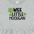 thumbnail image 4 of Inktastic St. Patrick's Day Wee Little Hooligan with Clovers Girls Baby Dress, 4 of 5