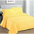 thumbnail image 2 of Fancy Collection Luxury Bedspread Coverlet Embossed Bed Cover Solid Yellow New Over Size 100"X106" Full/Queen, 2 of 3
