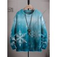 thumbnail image 3 of Suéter feo informal unisex de invierno con impresión 3D, diseño de árbol de Navidad, Papá Noel, copo de nieve, alce y gato, 3 of 5