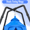 thumbnail image 5 of Yacona X-Shaped Swing Set, Sensory Swing with Stand, 330lbs Swing Stand Frame with Play Tent, Hammock Chair for Kids and Adults, Blue, 5 of 9
