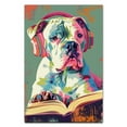 thumbnail image 3 of Hudo Boerboel Dog read Book Painting Wall Art, Cute dog Headphones - Funny Dog Canvas Poster for Kids' Room Decor Ready to Hang, 3 of 5