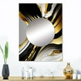 thumbnail image 1 of Designart "Golden Marble Waves in Geode II" Abstract Mirror Wall Decor - Modern Gold Abstract Hallway Wall Mirror Art - 32" x 24" Inch, 1 of 5