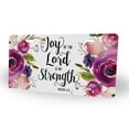thumbnail image 2 of Yehwow Floral Bible Verse Metal Car Plate Aluminum License Plate, 2 of 6